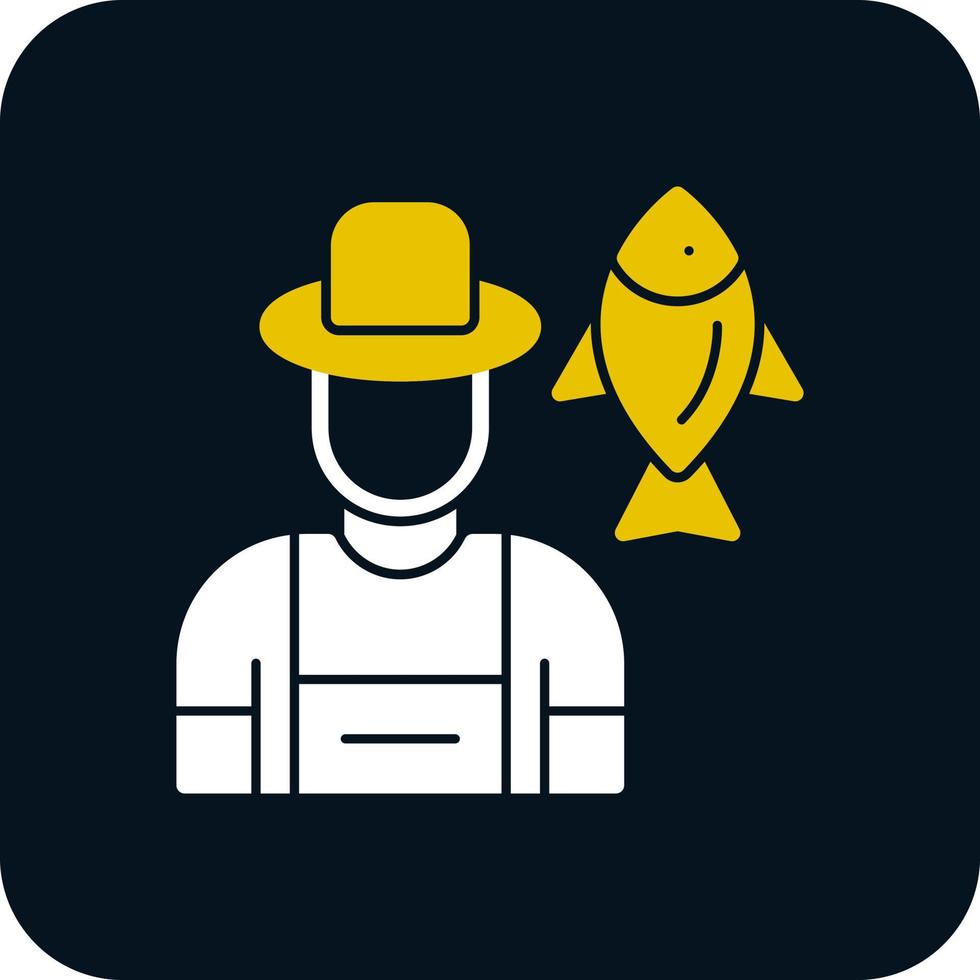 pescatore vettore icona design