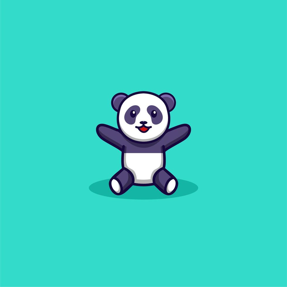 simpatico panda design vettore