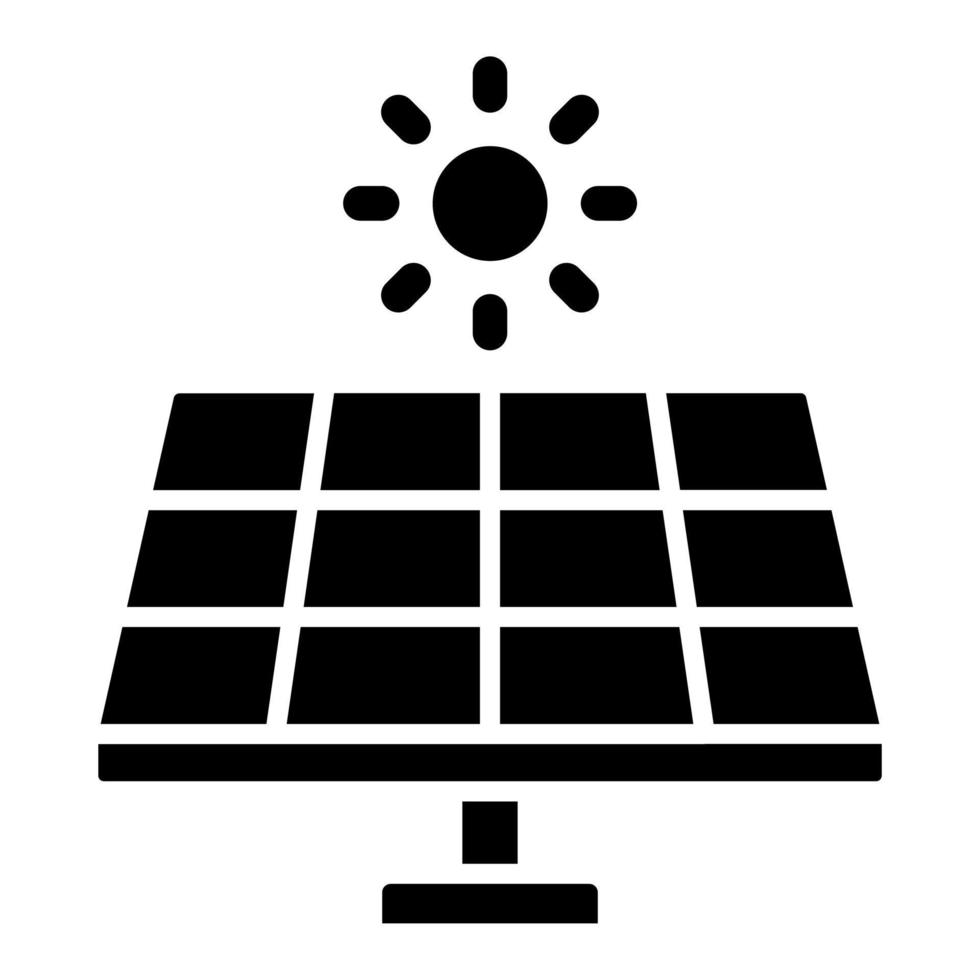 stile icona pannello solare vettore