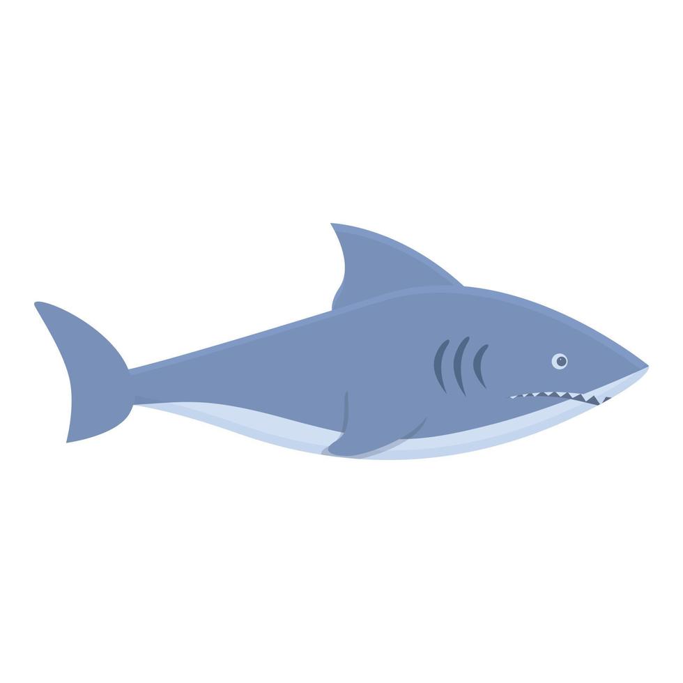 squalo predatore icona cartone animato vettore. Pericolo cartello vettore