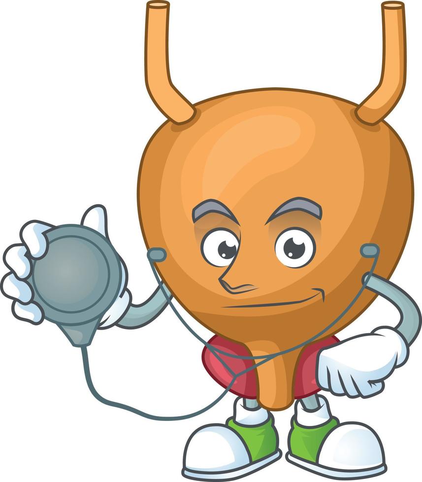 Vescica urinaria cartone animato personaggio vettore