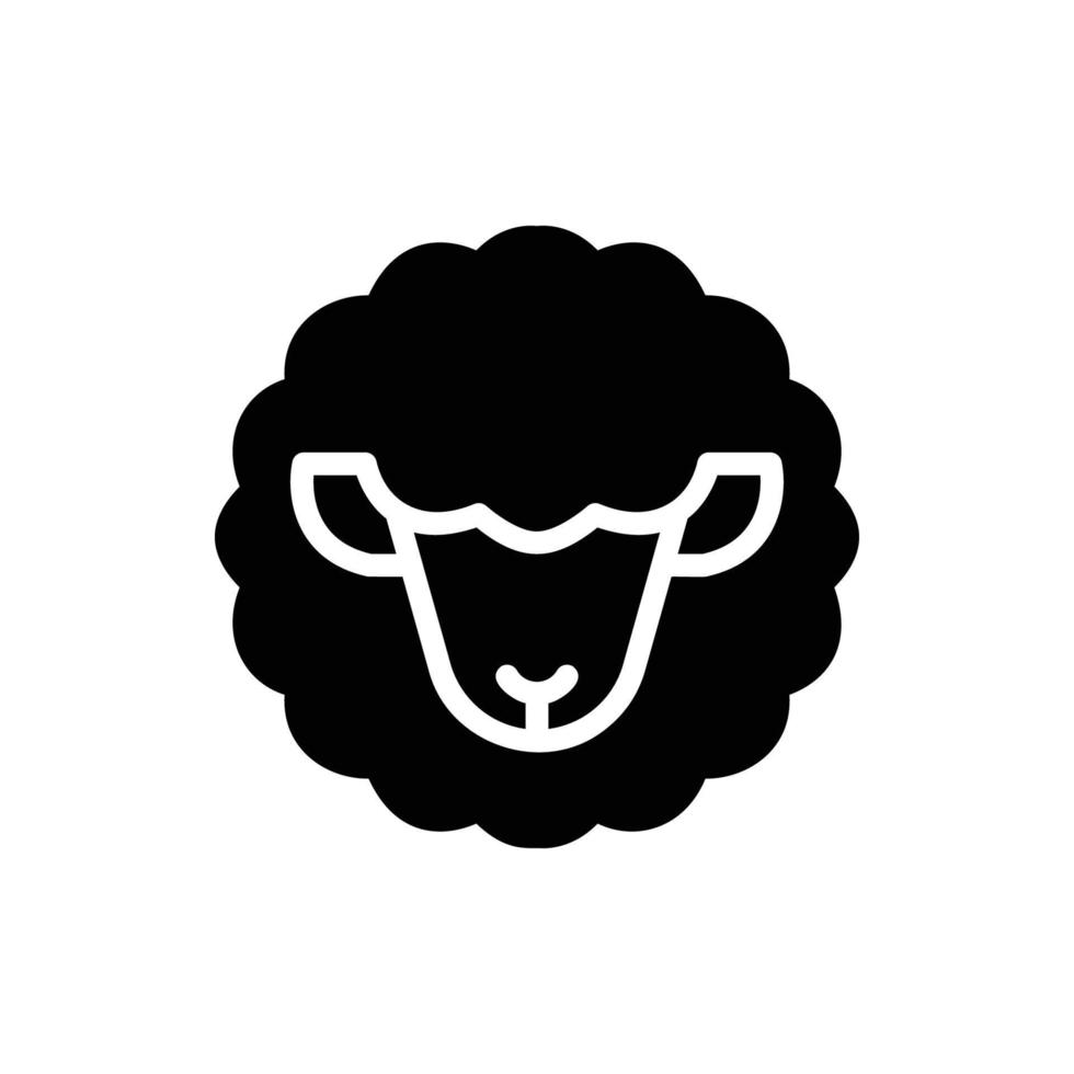 icona del glifo di pecora vettore