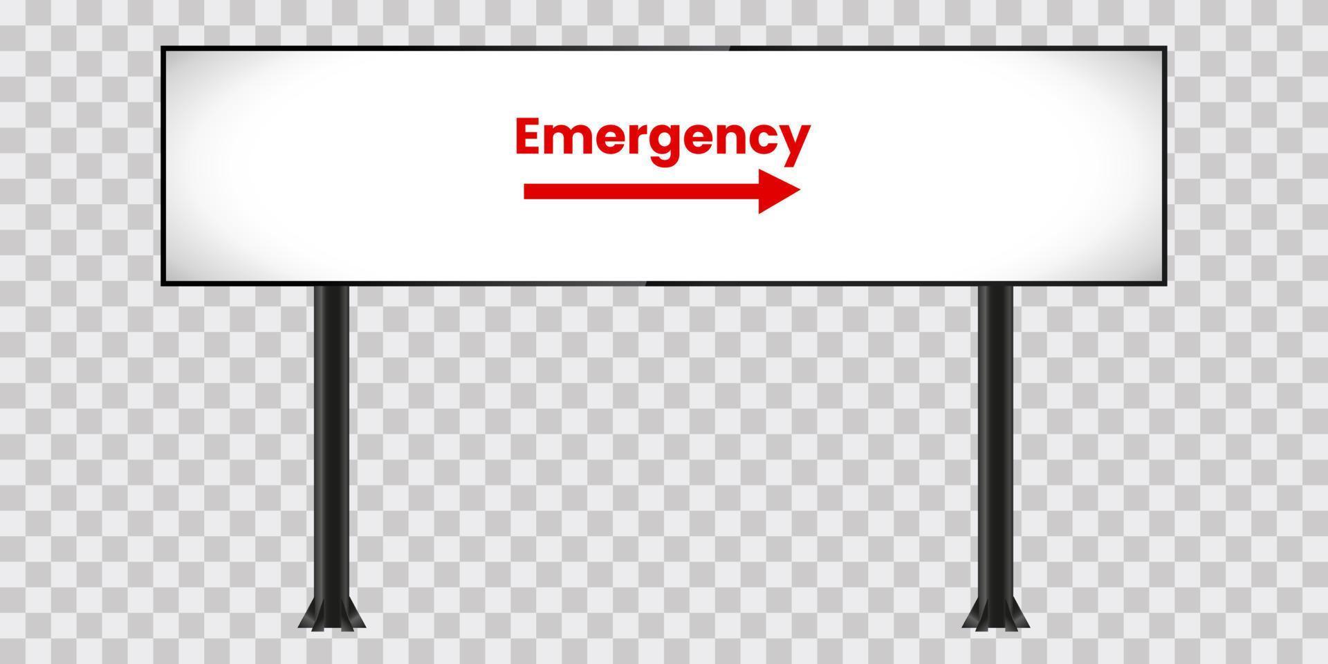 un' alto colonna lcd Schermo finto su su trasparenza sfondo, con emergenza testo su schermo, vettore illustrazione