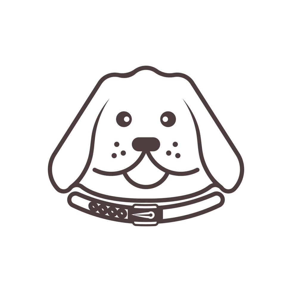 cane logo vettore design icona
