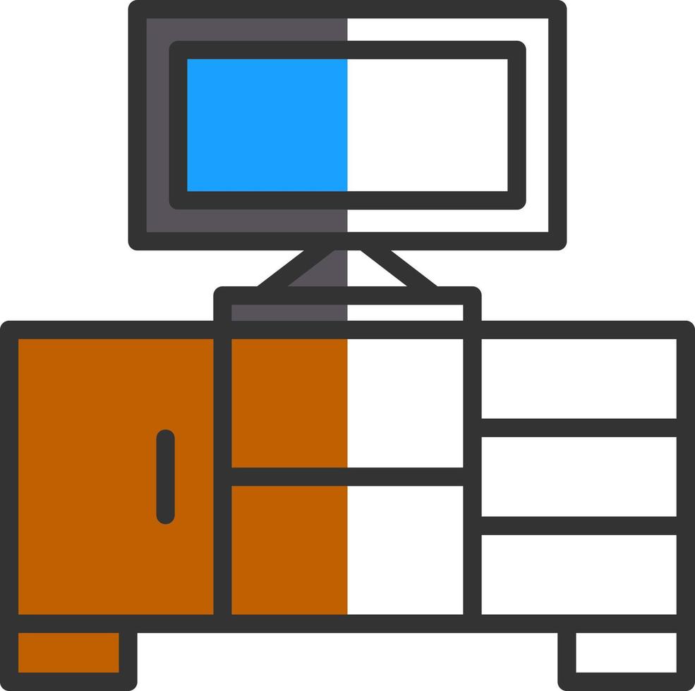 tv tavolo vettore icona design