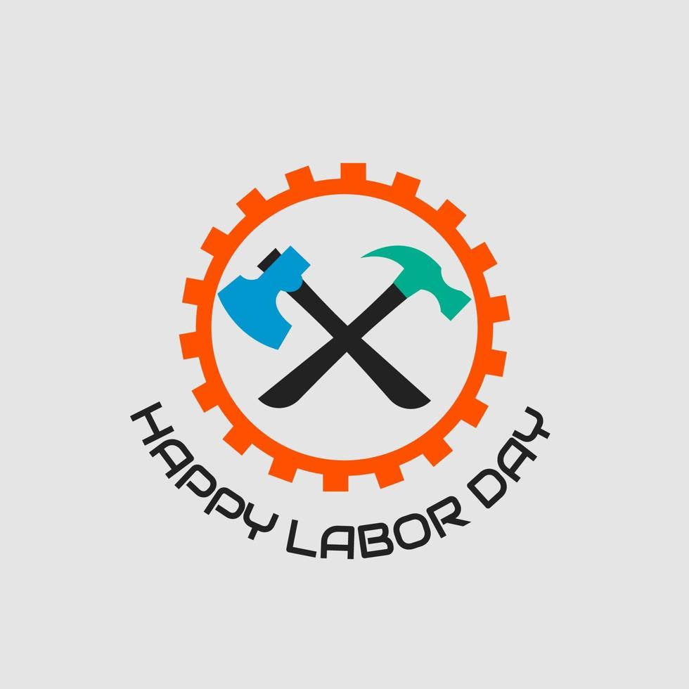 segno felice festa del lavoro. giornata internazionale dei lavoratori vettore