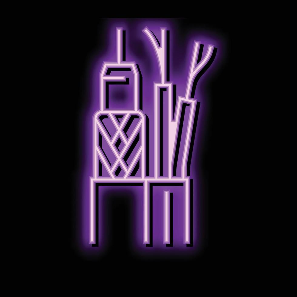 cctv cavo filo neon splendore icona illustrazione vettore