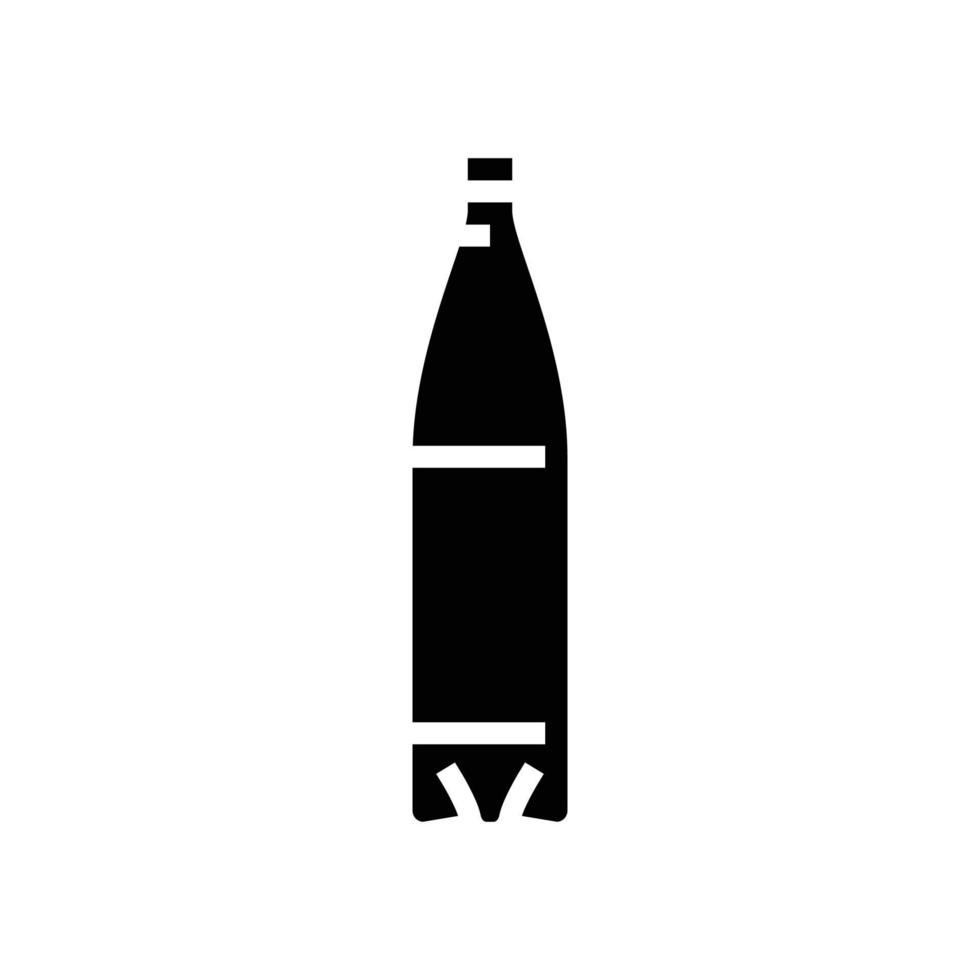 contenitore acqua plastica bottiglia glifo icona vettore illustrazione