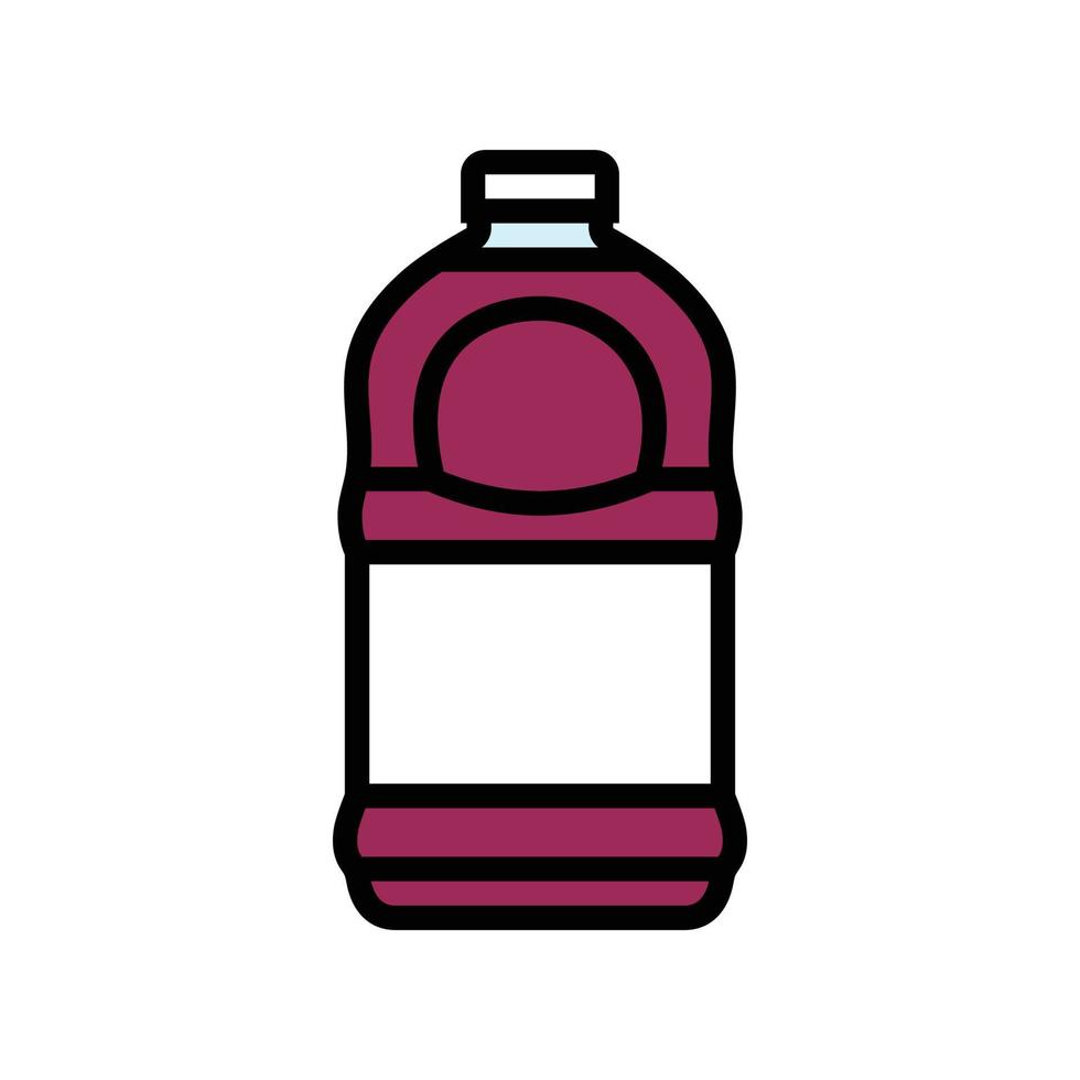 riciclare succo plastica bottiglia colore icona vettore illustrazione