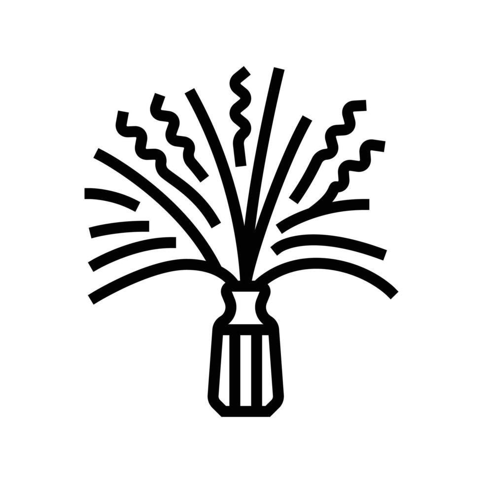 secco pianta vivente camera linea icona vettore illustrazione