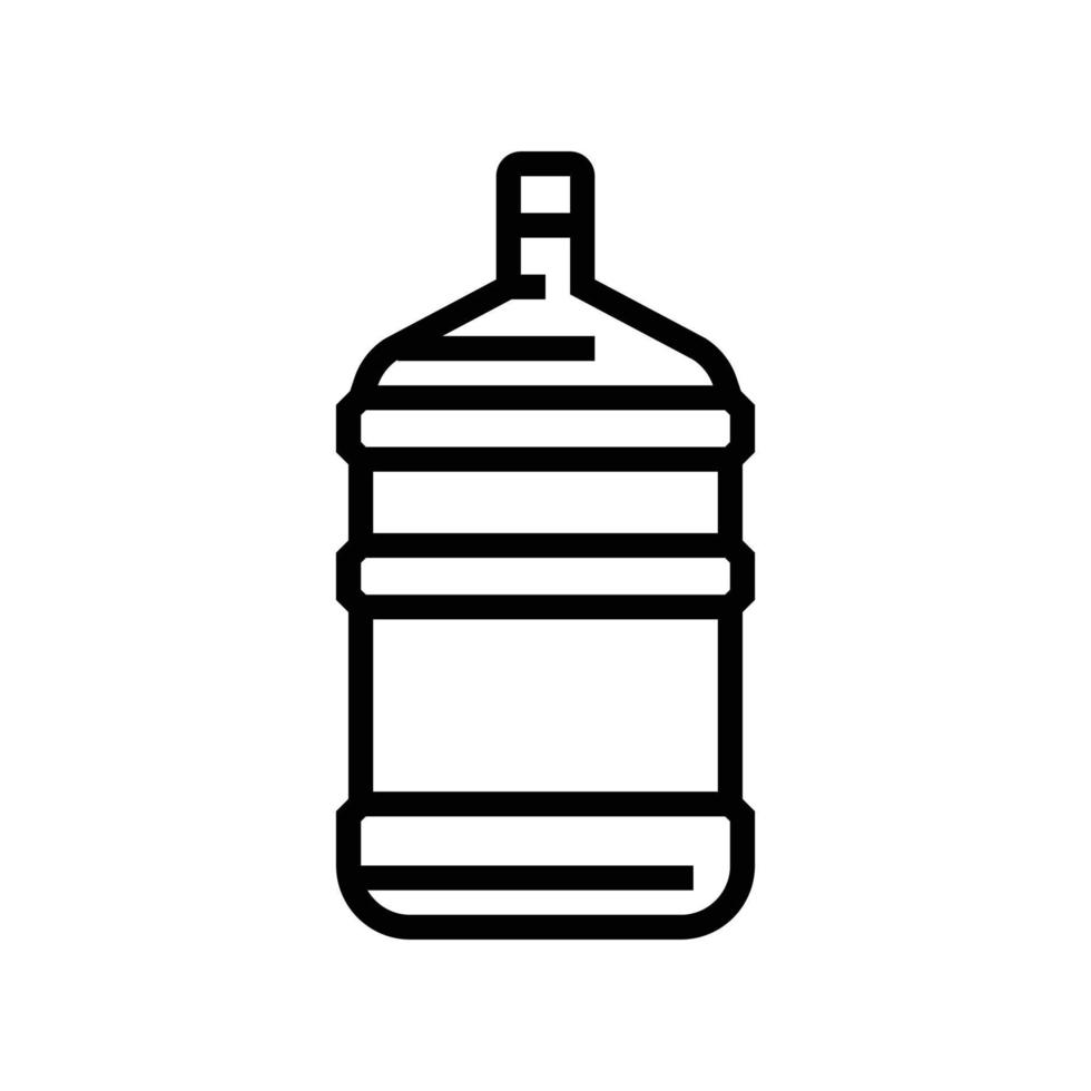 Prodotto acqua plastica bottiglia linea icona vettore illustrazione