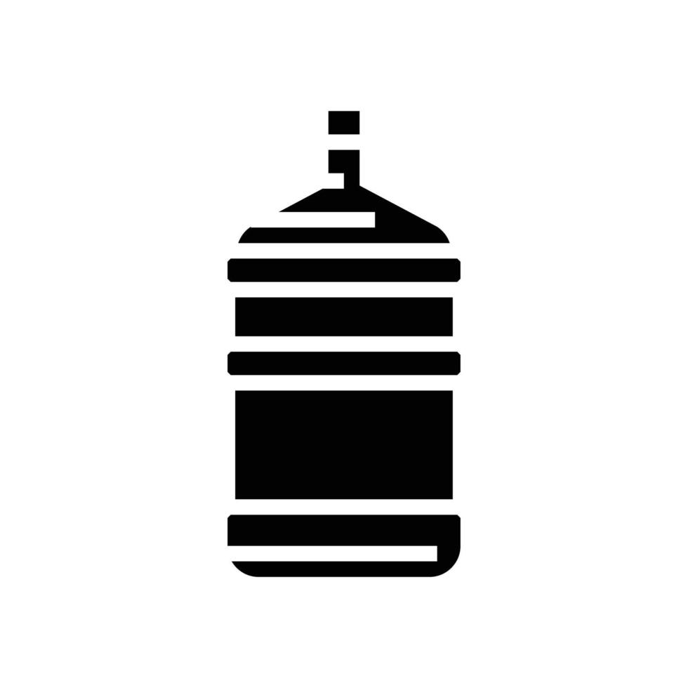Prodotto acqua plastica bottiglia glifo icona vettore illustrazione