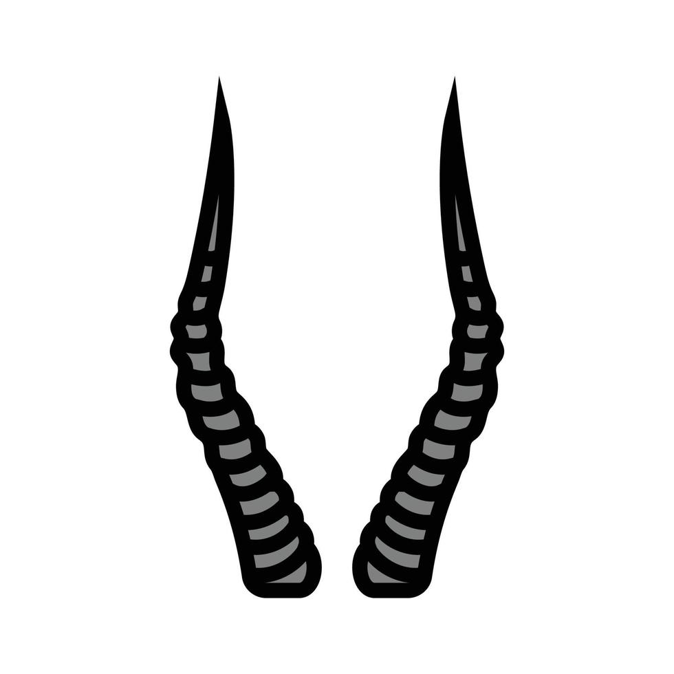 antilope corno animale colore icona vettore illustrazione