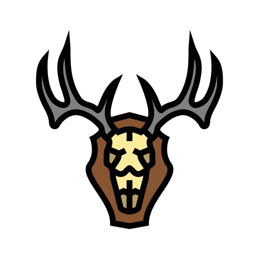 cranio cervo corno animale colore icona vettore illustrazione