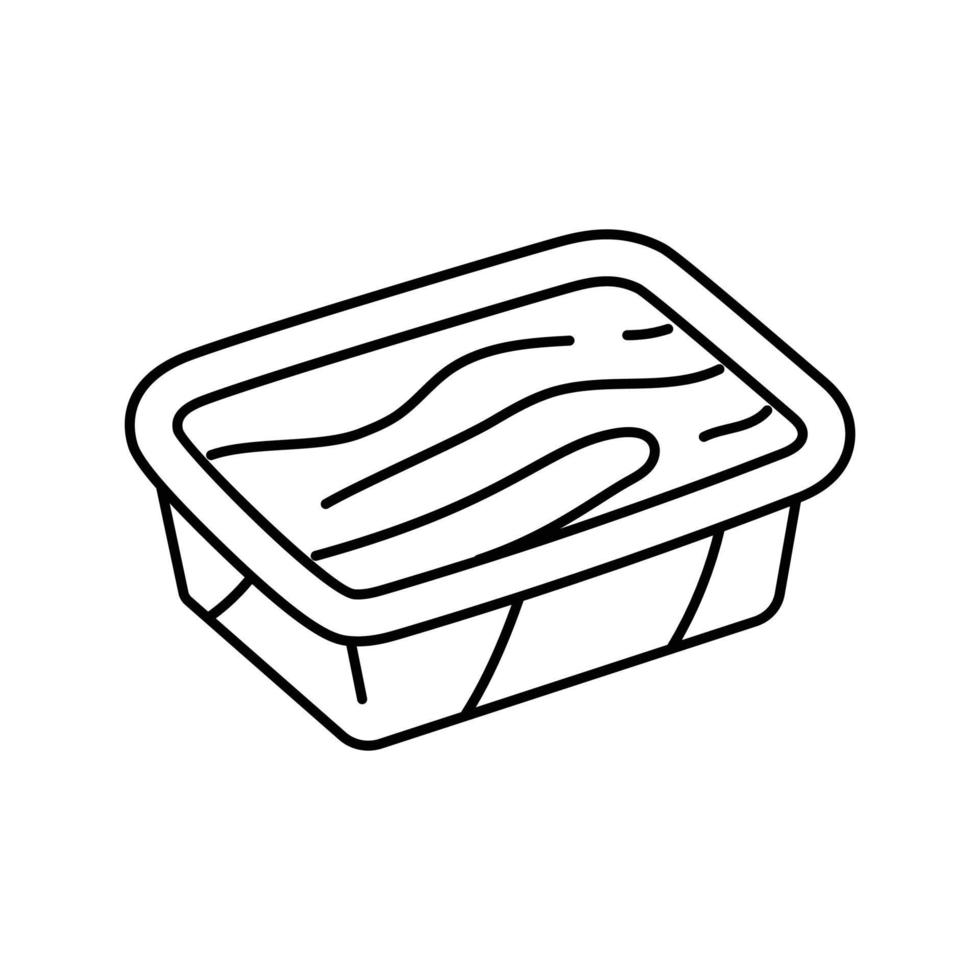 crema formaggio cibo fetta linea icona vettore illustrazione