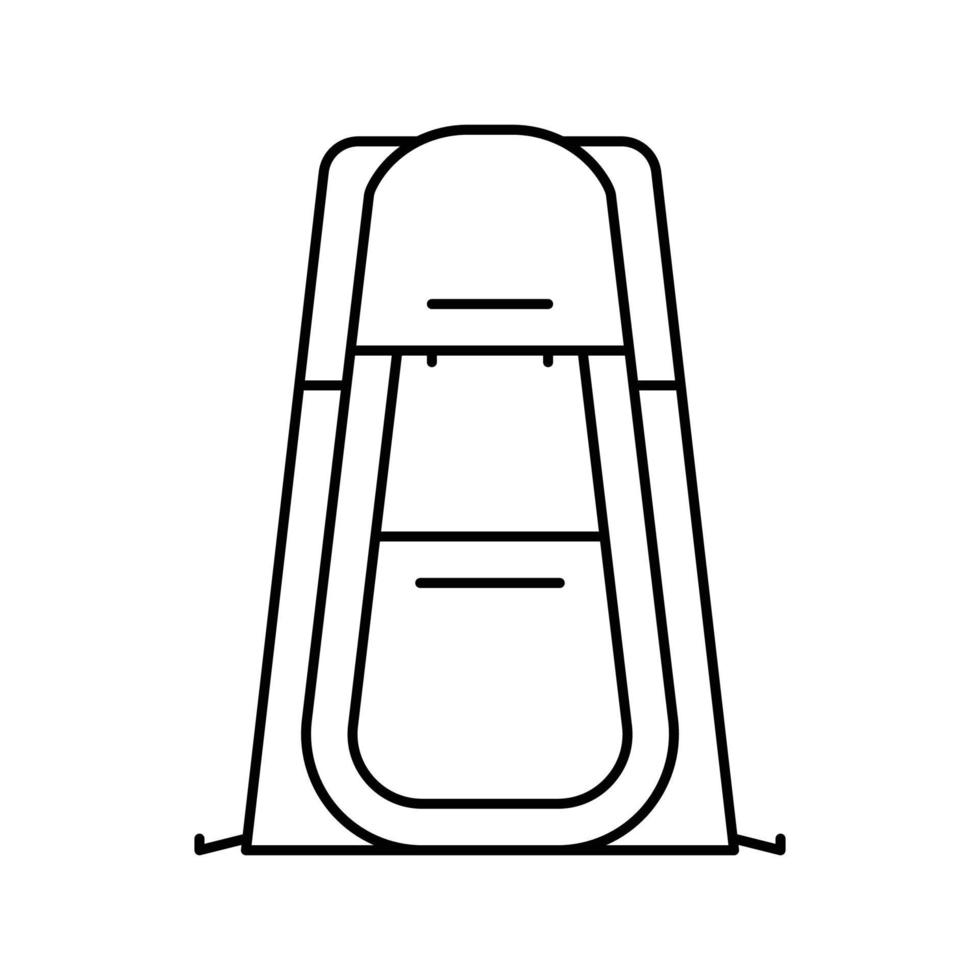 rilassamento tenda vacanza linea icona vettore illustrazione