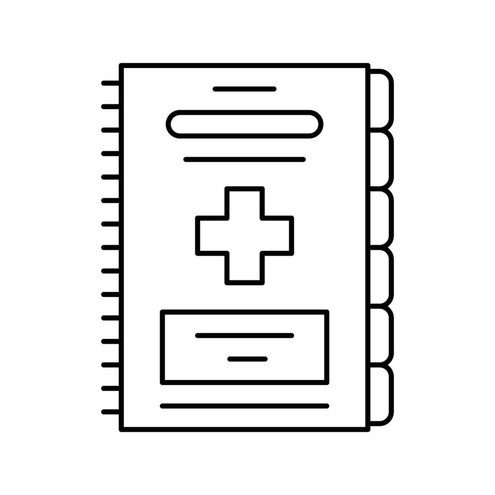 emergenza primo aiuto guida primo aiuto linea icona vettore illustrazione