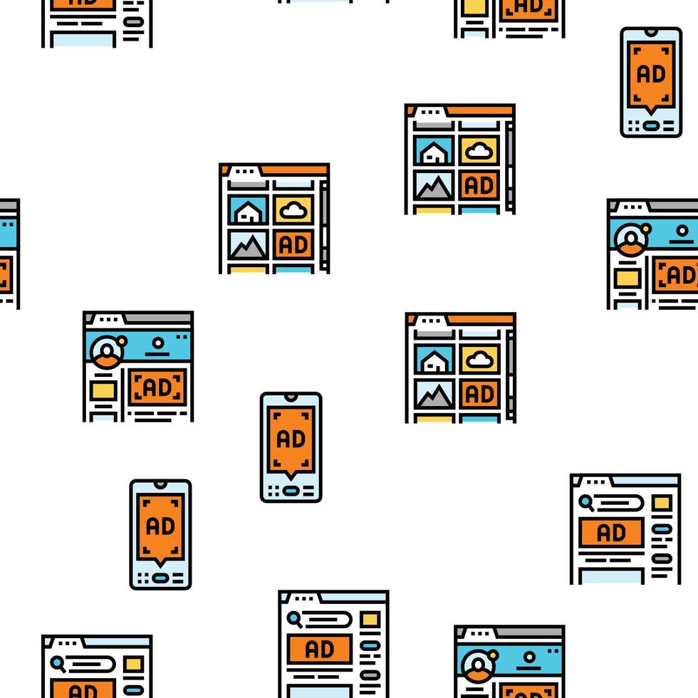 pubblicità media attività commerciale vettore senza soluzione di continuità modello