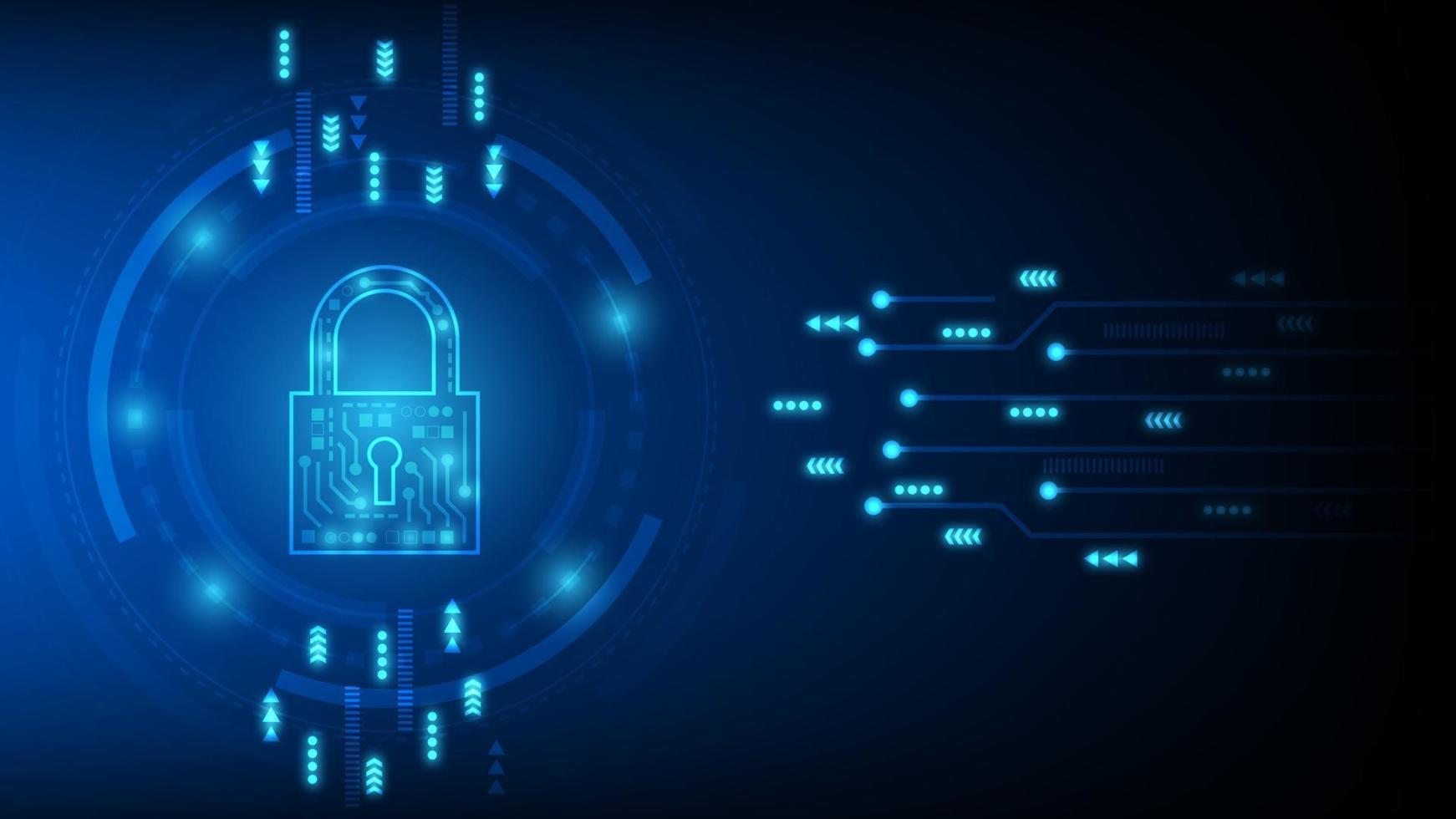 sicurezza della tecnologia informatica, progettazione del fondo di protezione della rete, illustrazione vettoriale