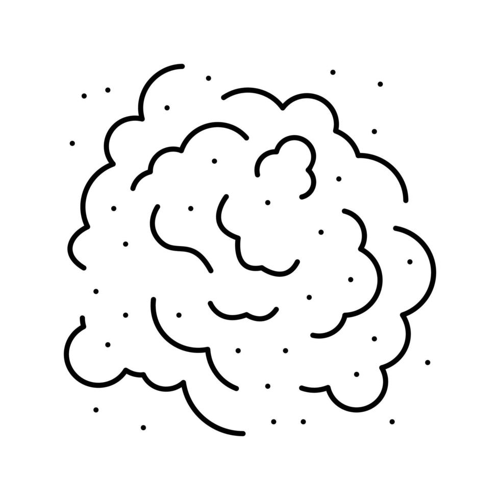 polvere particella linea icona vettore illustrazione