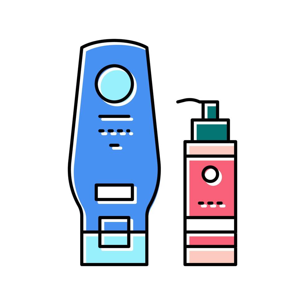 illustrazione vettoriale dell'icona del colore dell'emulsione di latte e capelli