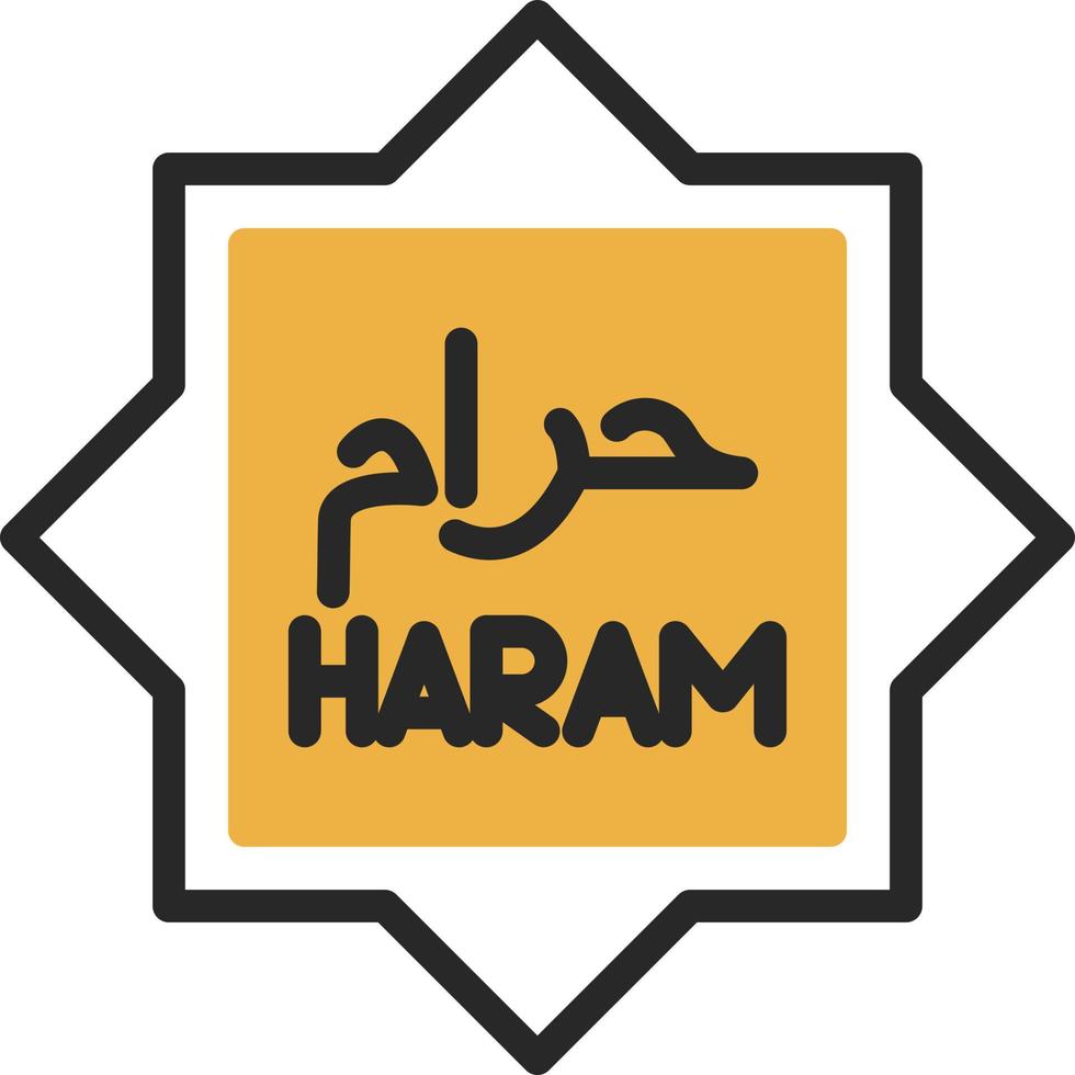 haram vettore icona design