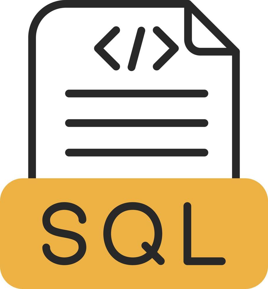 sql file vettore icona design