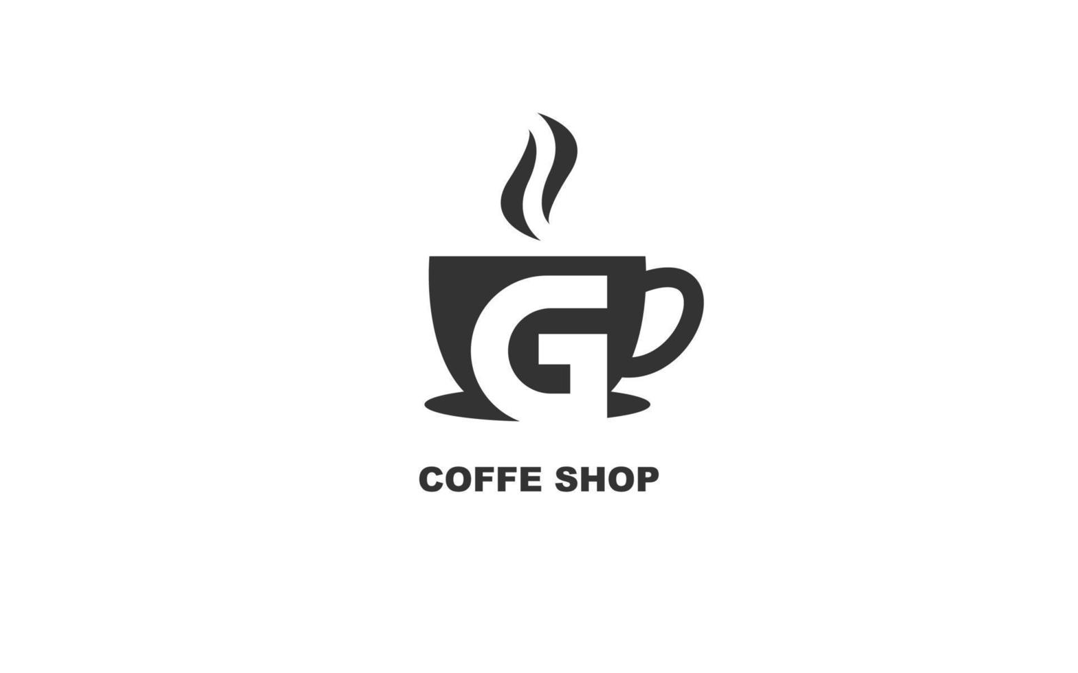 g coffe logo design ispirazione. vettore lettera modello design per marca.