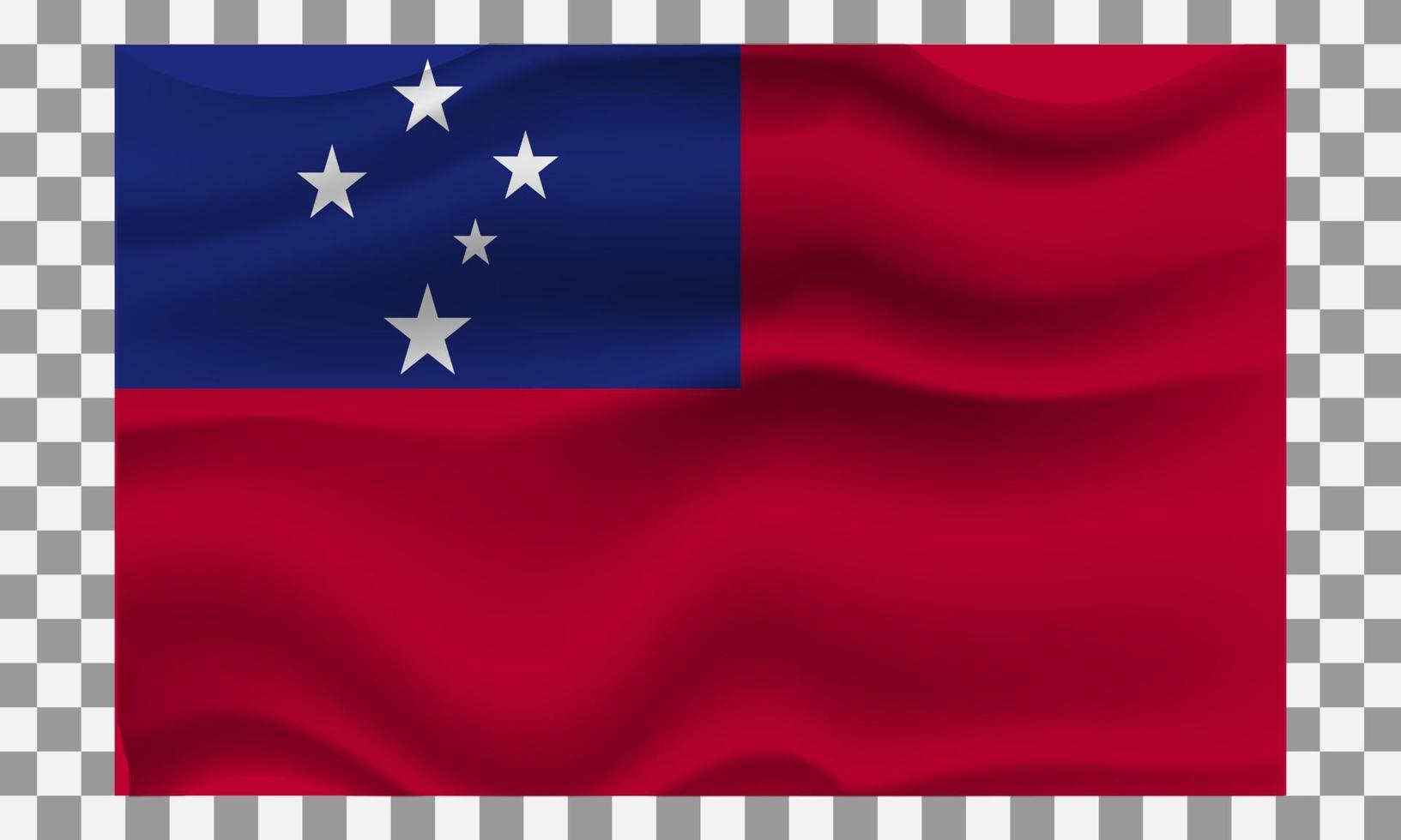 samoa agitando bandiera. bandiera disegno, il nazionale simbolo di samoa federazione sfondo, 3d agitando bandiera, federazione, samoa federazione vettore
