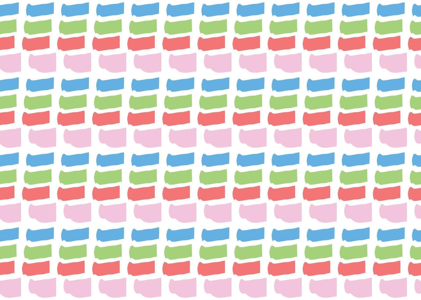 linee di colore disegnato a mano, blu, rosso, verde, rosa, bianco senza cuciture vettore