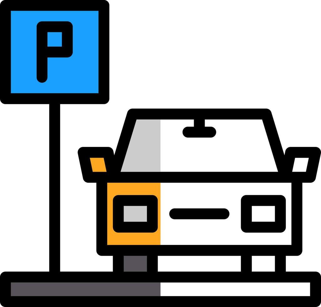 parcheggio la zona vettore icona design