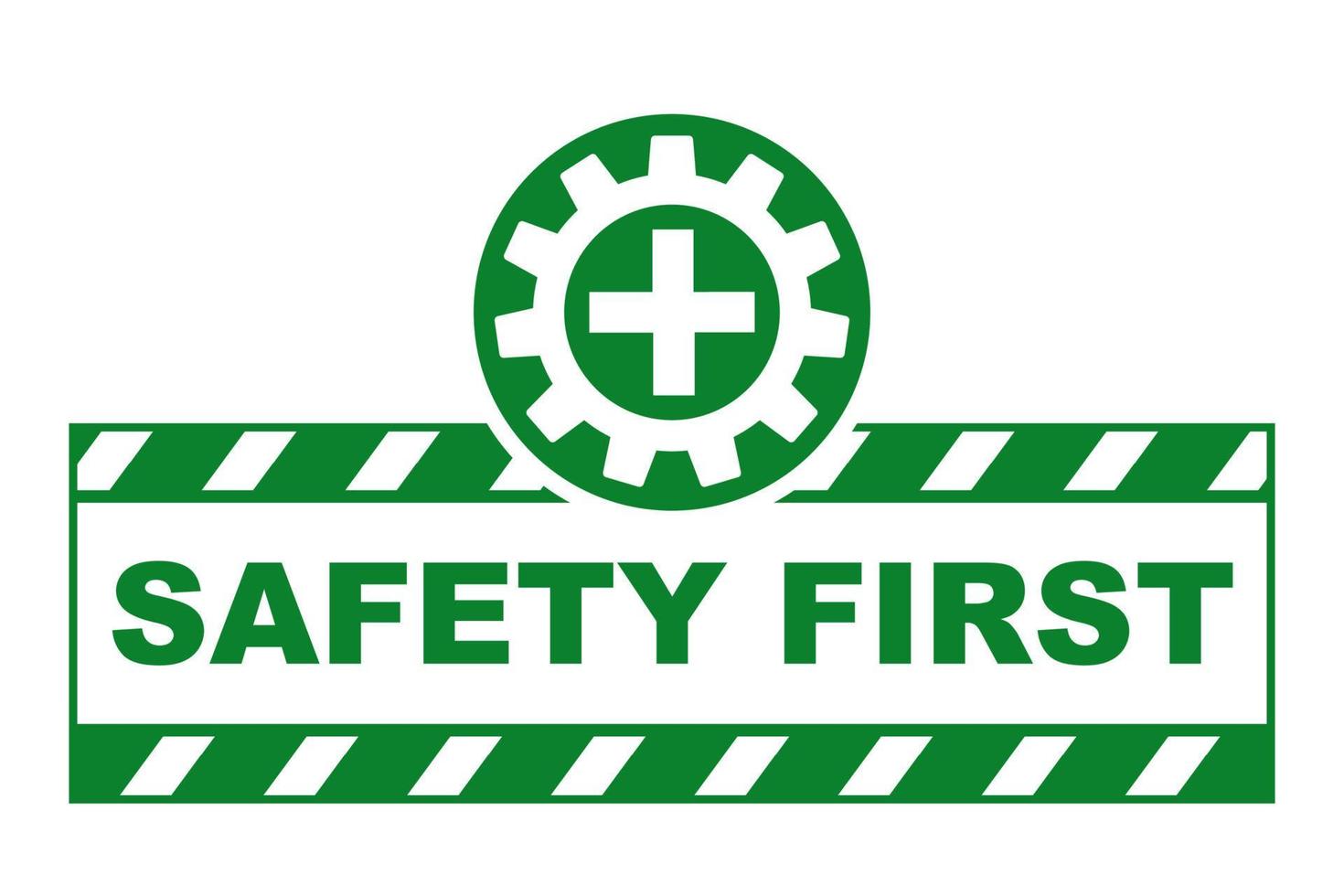 sicurezza primo segnaletica avvertimento design stampabile cartello tranquillamente posto di lavoro fabbrica costruzione bandiera manifesto vettore