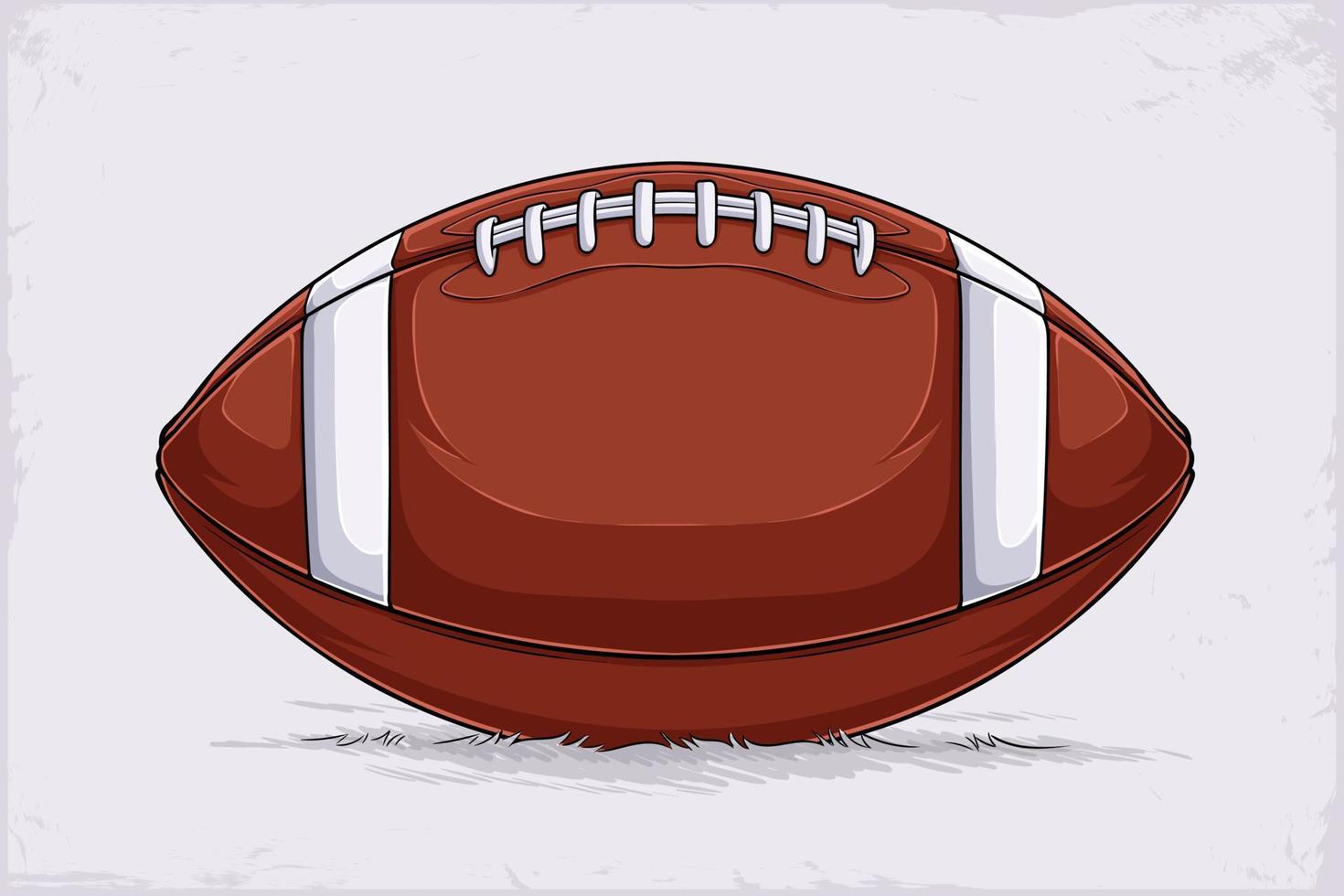 mano disegnato americano calcio palla isolato su bianca sfondo. Rugby sfera, gli sport accessorio con allacciatura vettore