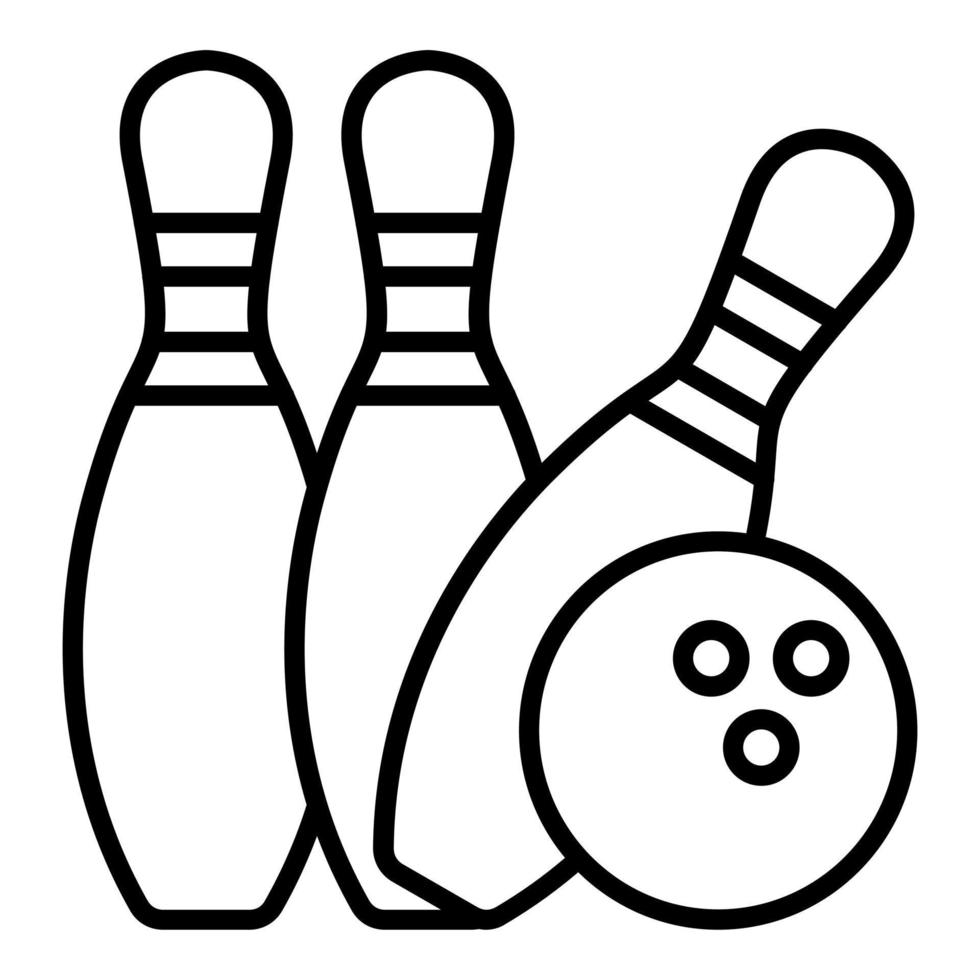 stile icona di bowling vettore