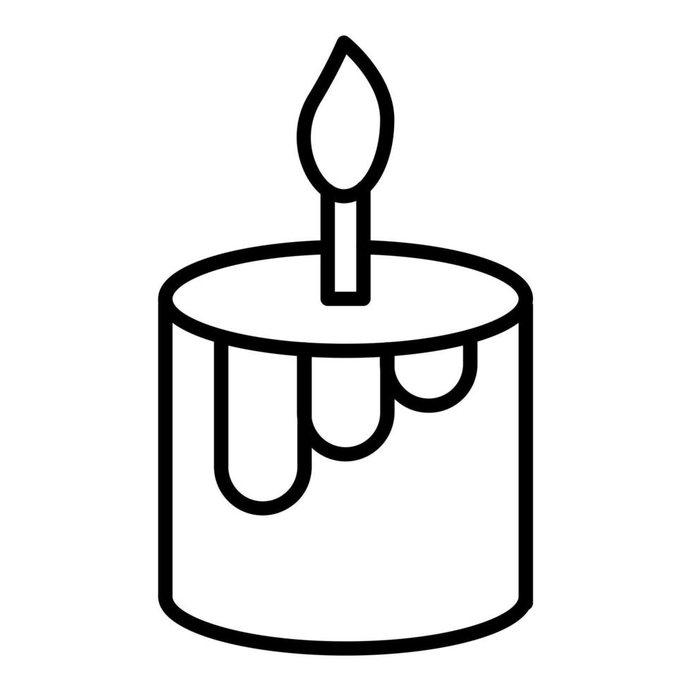 stile icona candela vettore