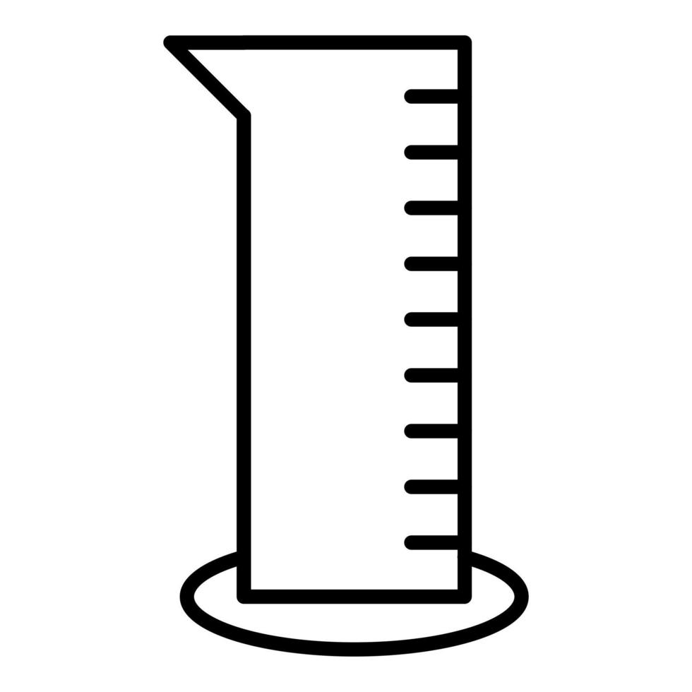 stile icona cilindro graduato vettore
