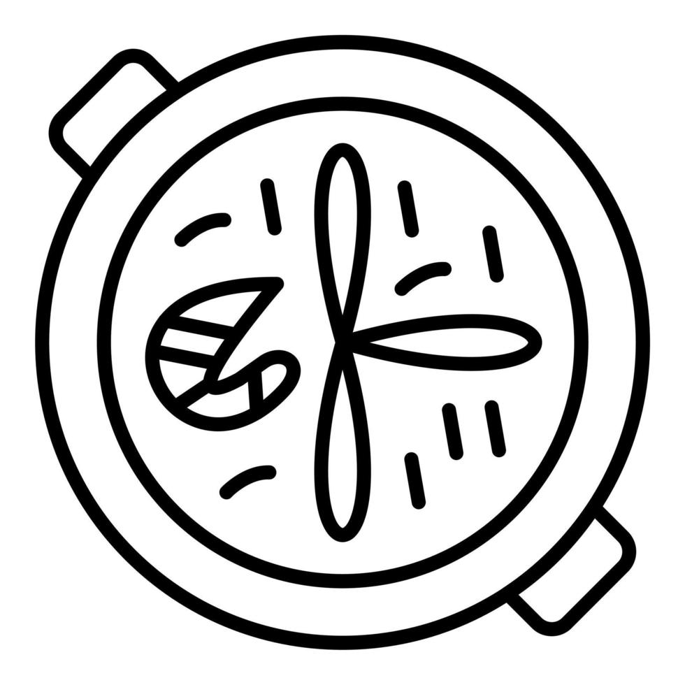 paella icona stile vettore