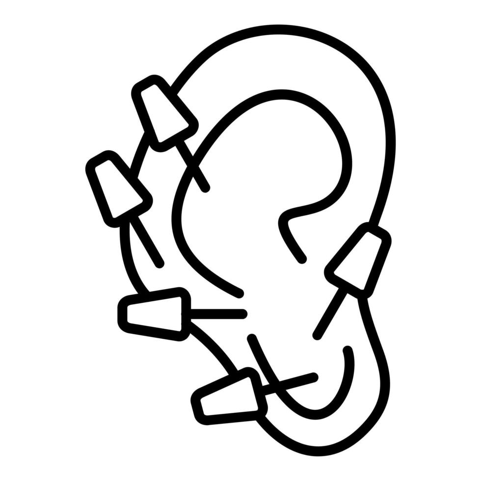 orecchio terapia icona stile vettore