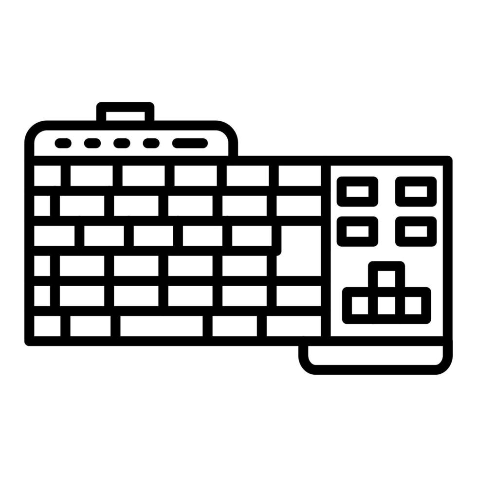 gioco tastiera icona stile vettore