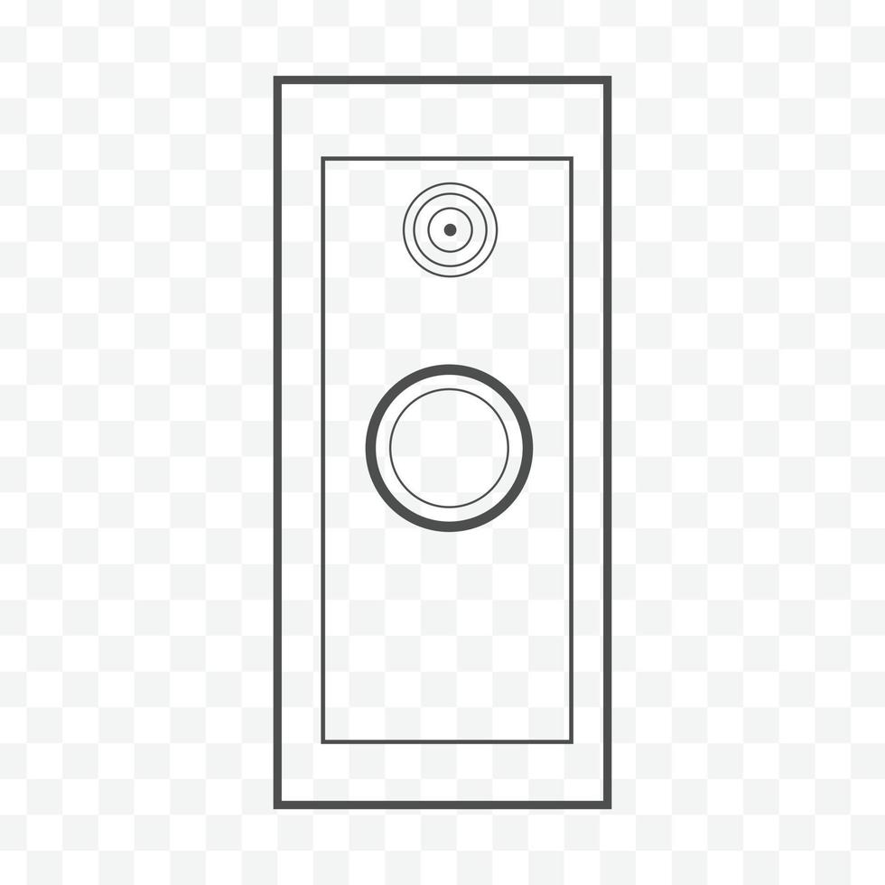 moderno video campanello di casa icona nel piatto disegno, inteligente casa sicurezza sistema illustrazione vettore