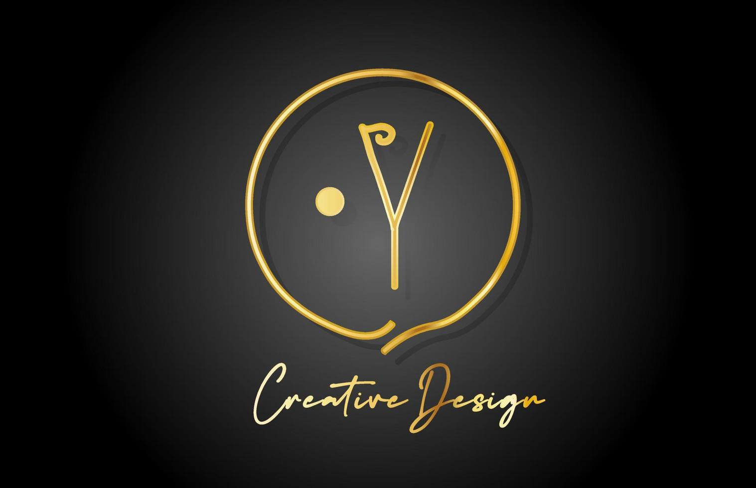 y oro giallo alfabeto lettera logo icona design con lusso Vintage ▾ stile. d'oro creativo modello per azienda e attività commerciale vettore