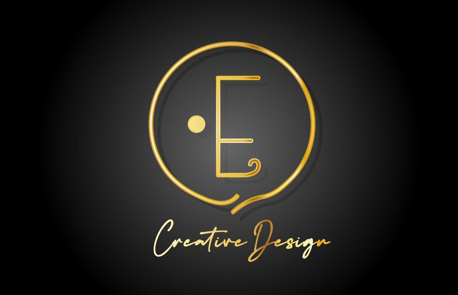 e oro giallo alfabeto lettera logo icona design con lusso Vintage ▾ stile. d'oro creativo modello per azienda e attività commerciale vettore