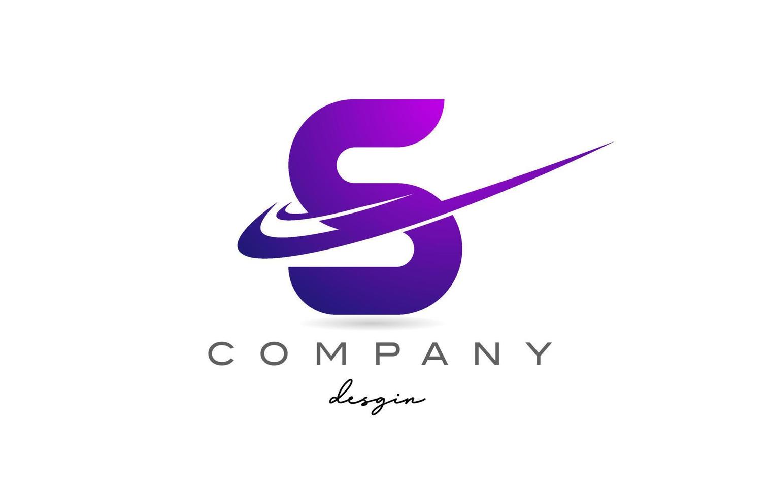 S viola alfabeto lettera logo con Doppio svolazzare. aziendale creativo modello design per attività commerciale e azienda vettore