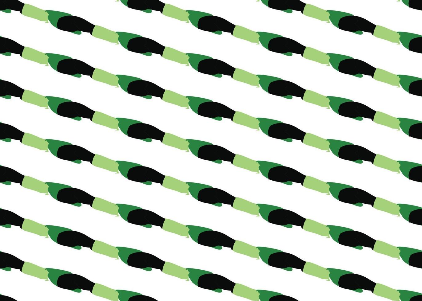 linee di colore disegnato a mano, verde, nero, bianco senza cuciture vettore