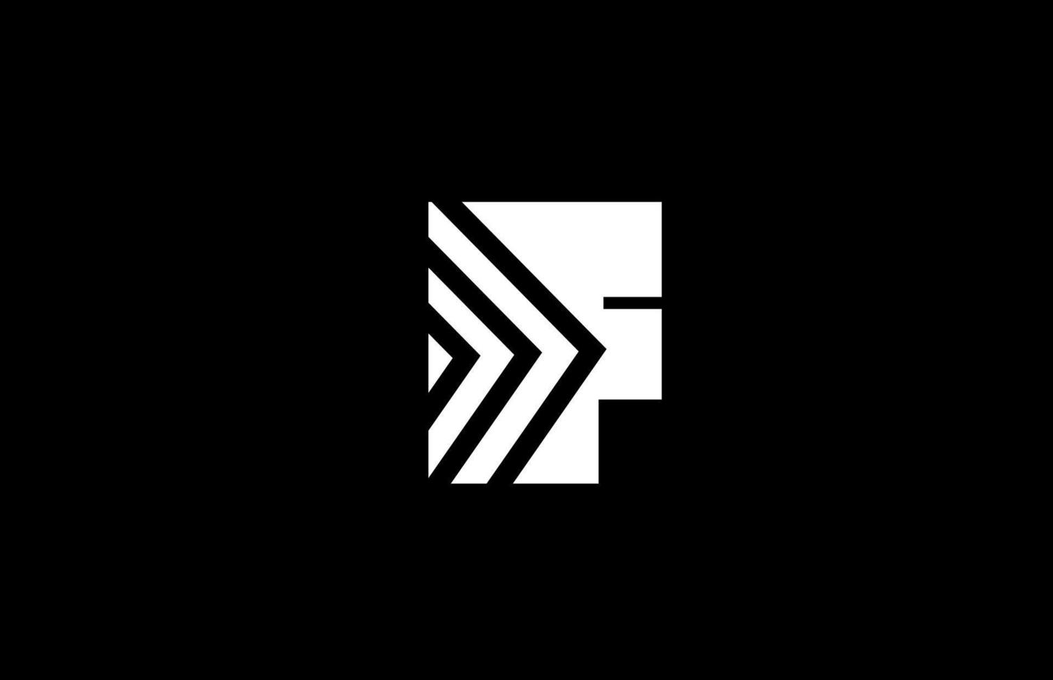 f alfabeto lettera logo icona design con geometrico Linee. creativo modello per attività commerciale e azienda vettore