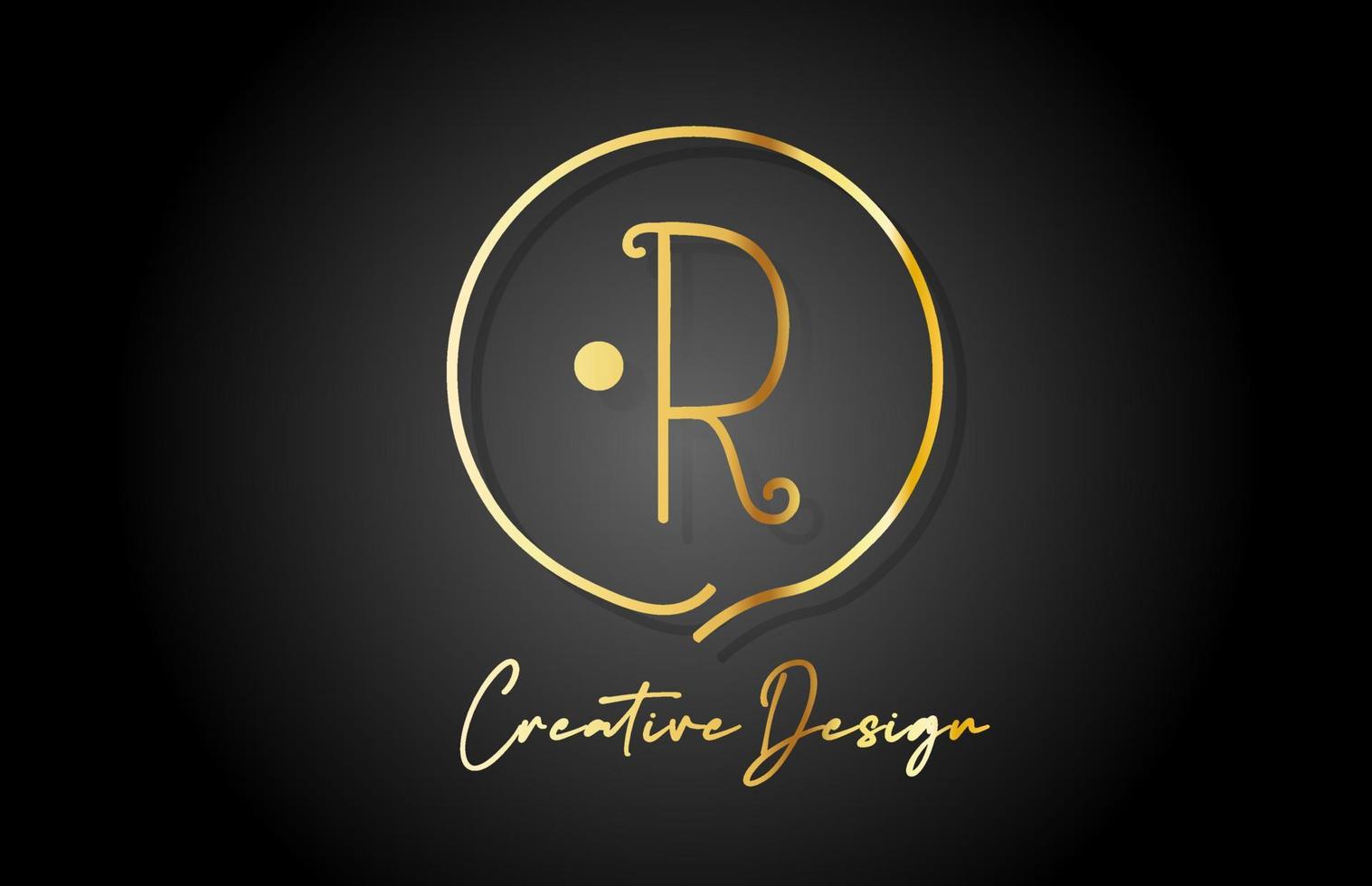 r oro giallo alfabeto lettera logo icona design con lusso Vintage ▾ stile. d'oro creativo modello per azienda e attività commerciale vettore