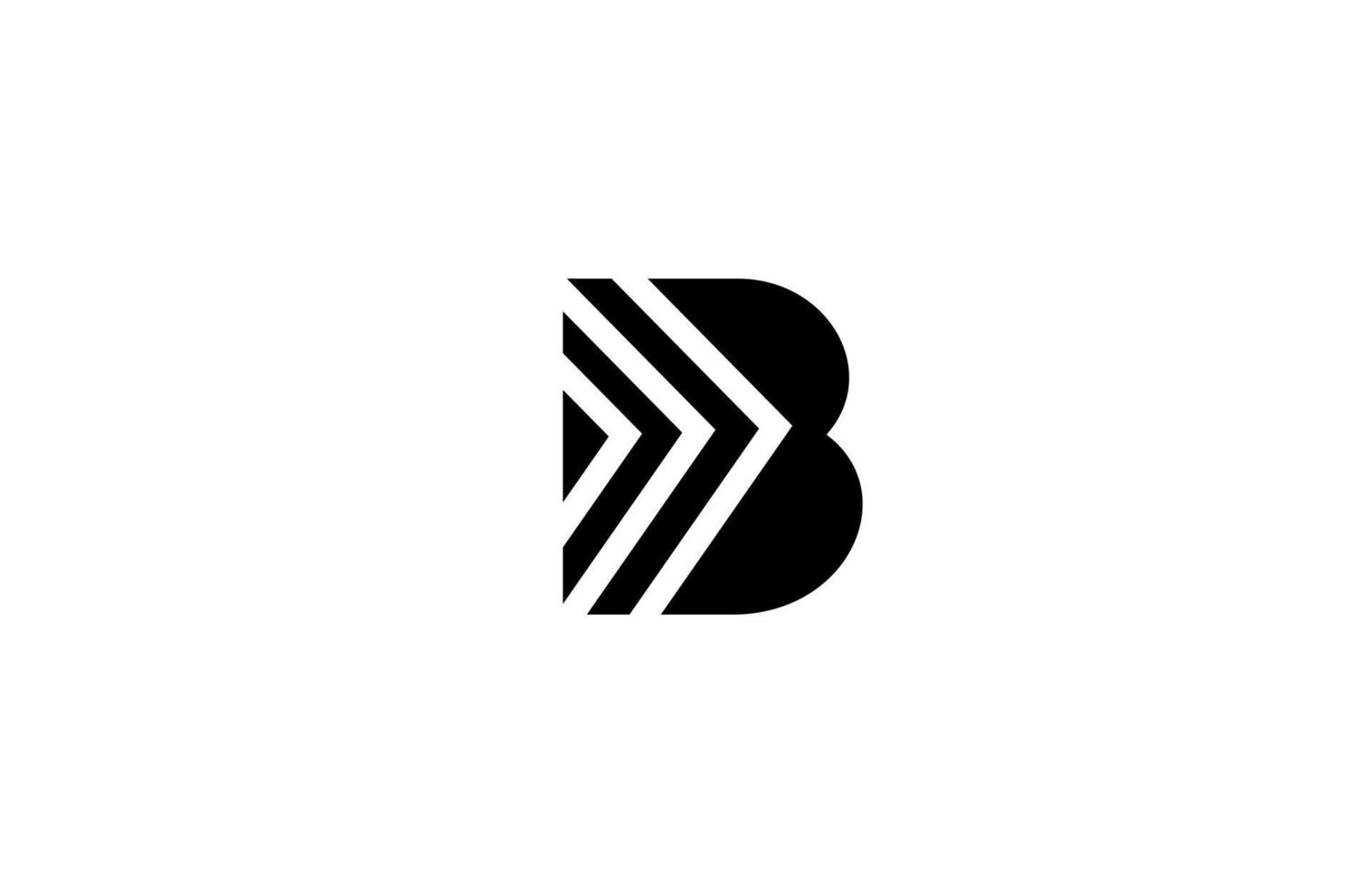 nero bianca geometrico B alfabeto lettera logo icona design. creativo modello per azienda e attività commerciale vettore