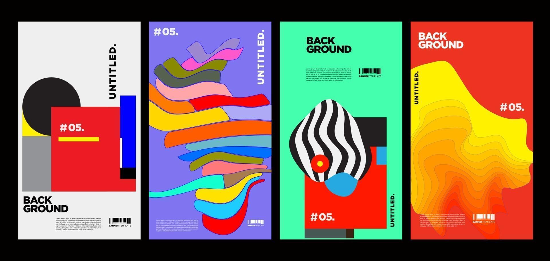 vector design colorato layout collage per copertina di una rivista