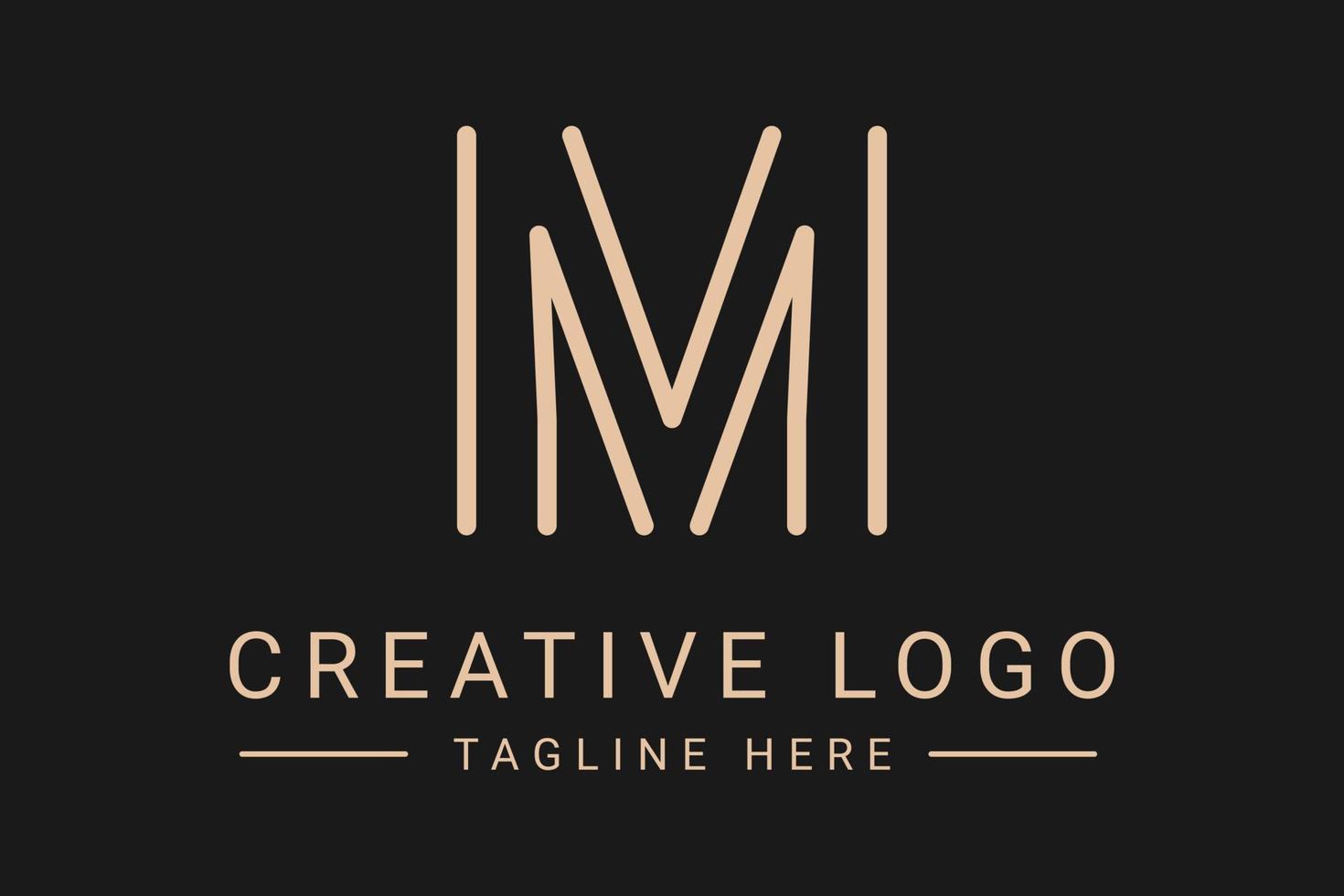 moderno creativo lettera m vettore logo design. minimalista piatto linea logo design. monogramma logo design. iniziali basato modello e lettere nel vettore.