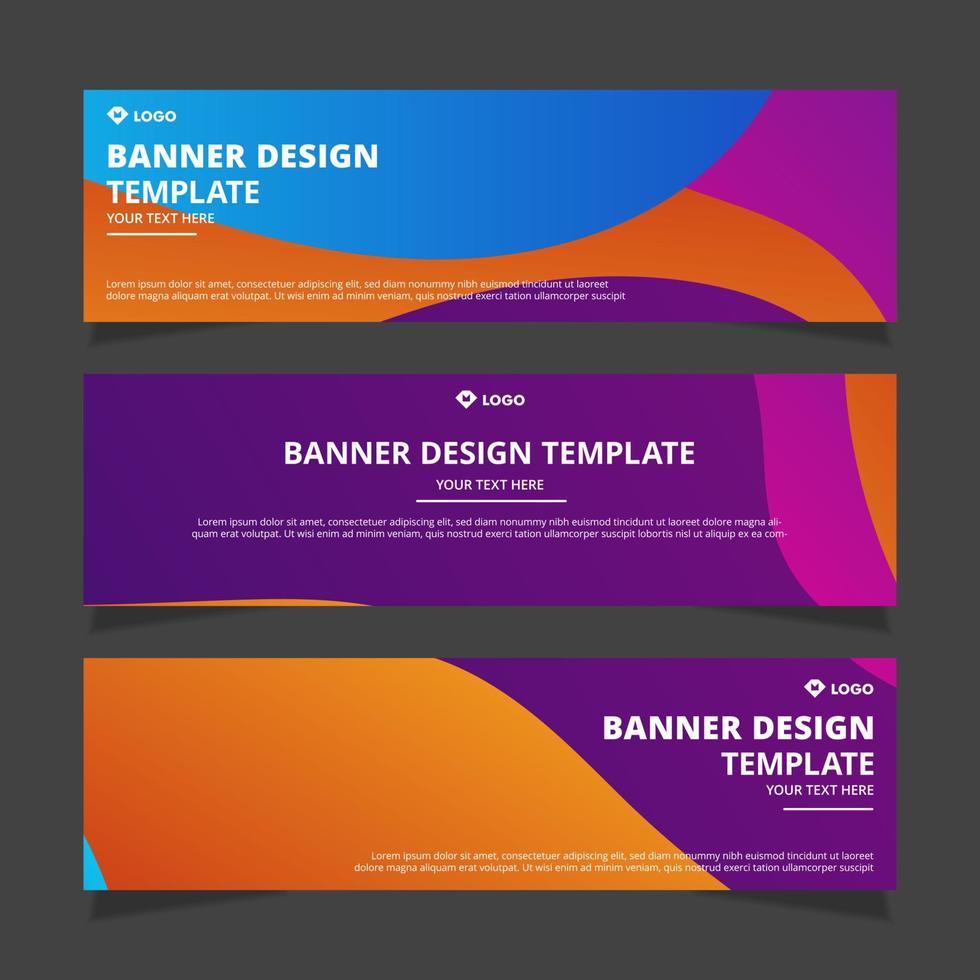 impostato di moderno astratto vettore banner design. modello pronto per uso nel ragnatela o Stampa design.